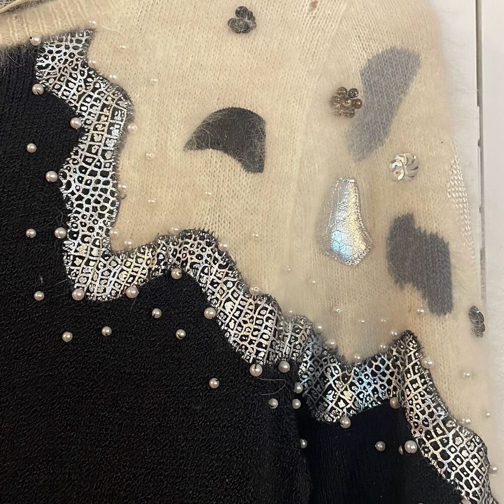 Carole M Vintage 80’s knit Angora sweater dress M 8-10 - Picture 7 of 14